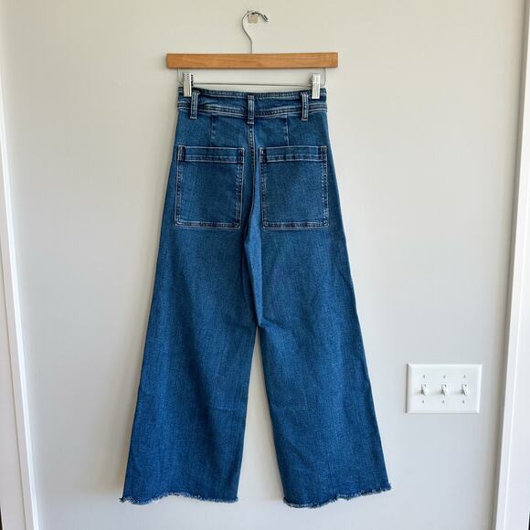 Zara Wide-Leg Raw Hem Jeans - Picture 3 of 10